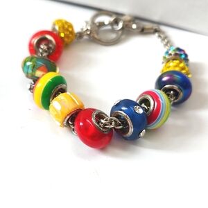 Beaded charm bracelet